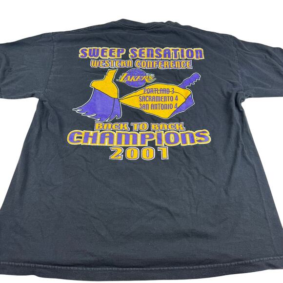 Vintage Y2K Los Angeles Lakers 2001 Champions Tee XL - Picture 2 of 5